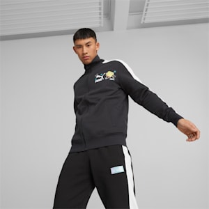 Chamarra deportiva PUMA x BOB ESPONJA T7 para hombre, PUMA Black